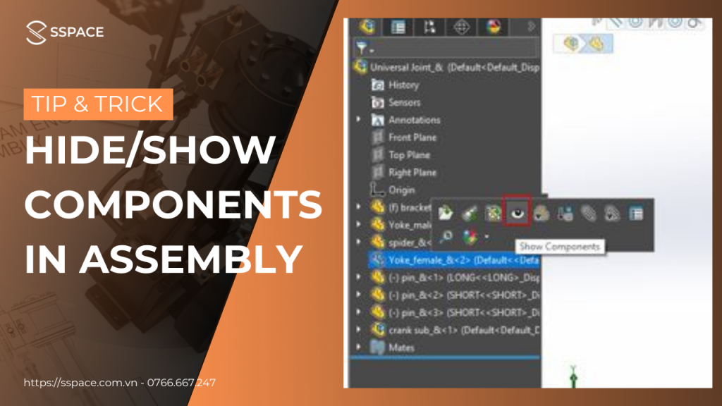 HIDE/SHOW COMPONENTS IN ASSEMBLY