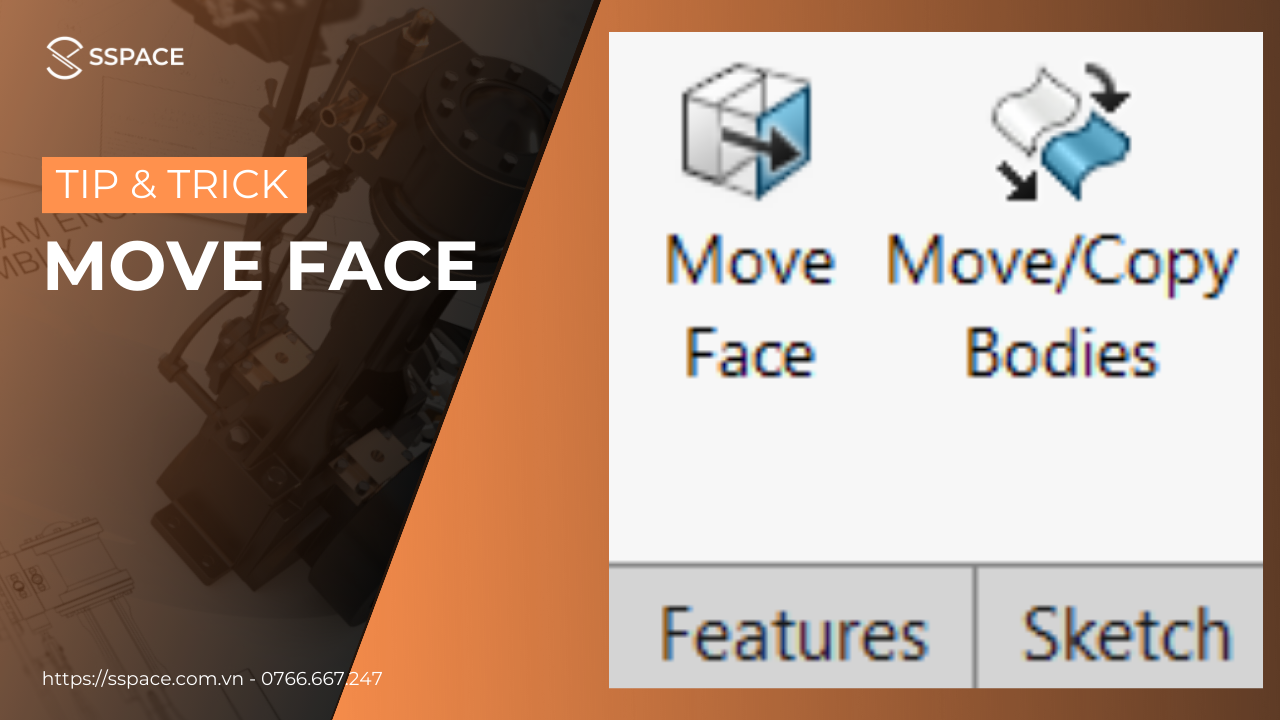 Move Face Trong Direct Editing Tools SOLIDWORKS