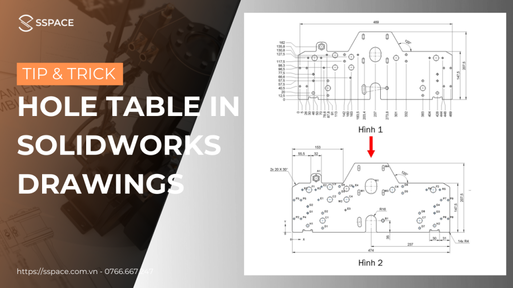 TÍNH NĂNG HOLE TABLE TRONG SOLIDWORKS DRAWINGS