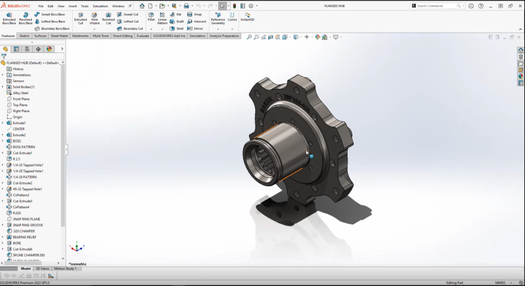 Giao diện SOLIDWORKS