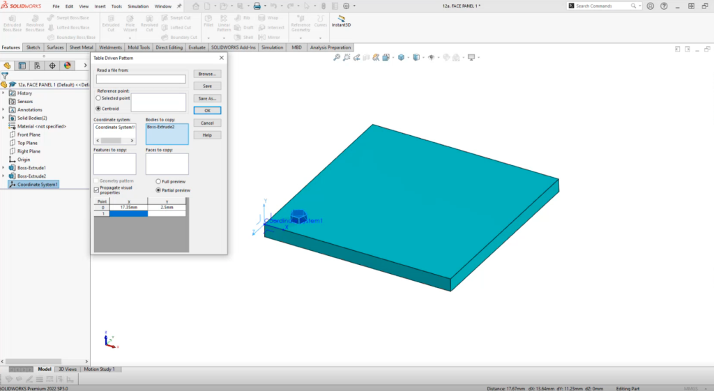 giao diện SOLIDWORKS