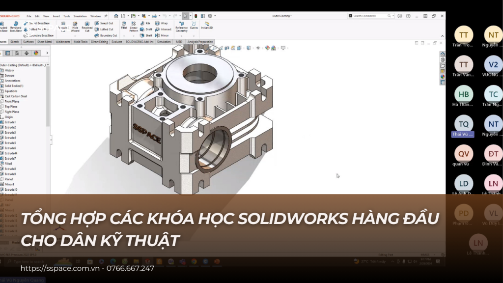 khóa học SOLIDWORKS