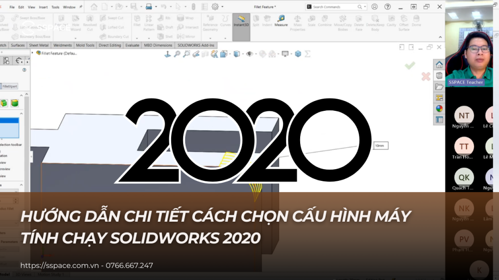 cấu hình solidworks 2020