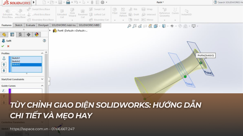 giao diện solidworks