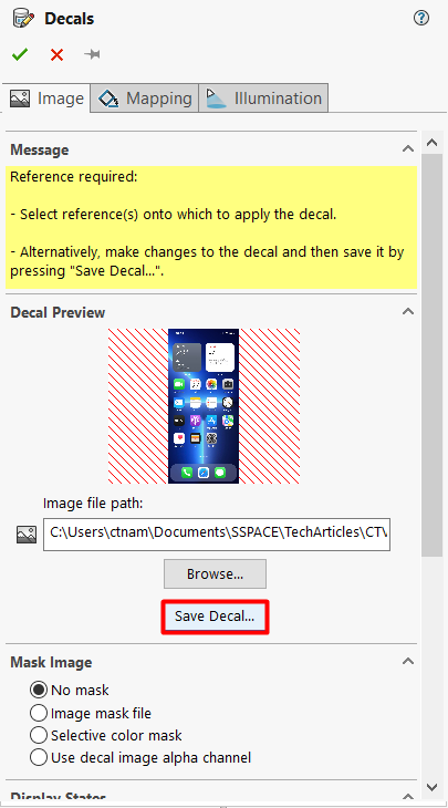 Save Decal