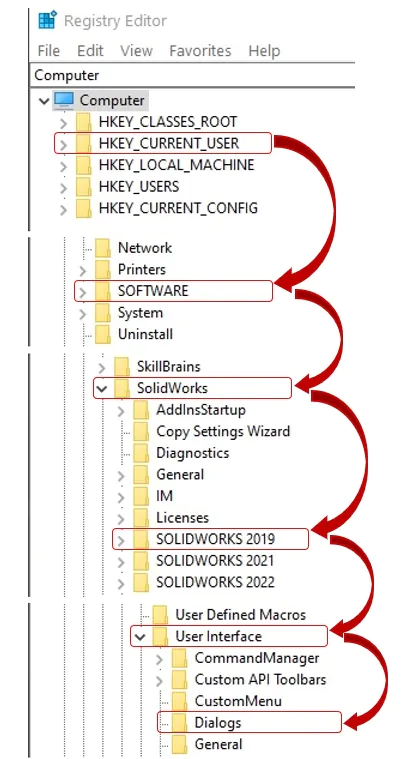 Reset Dialog Windows