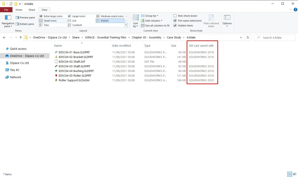  SOLIDWORKS File Version