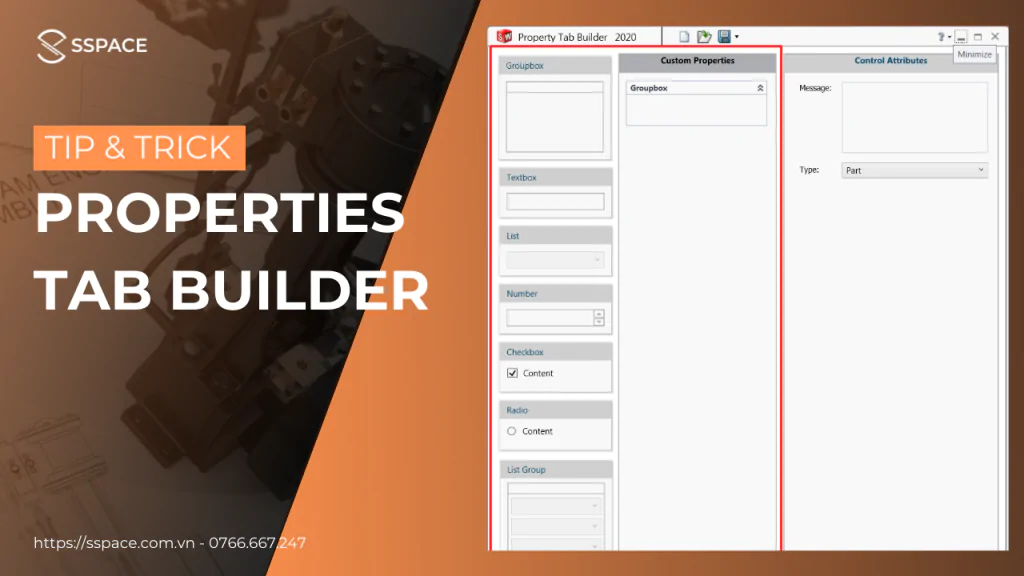 ỨNG DỤNG CỦA PROPERTY TAB BUILDER TRONG VIỆC TẠO GIÁN TIẾP CÁC THUỘC TÍNH 3D PART