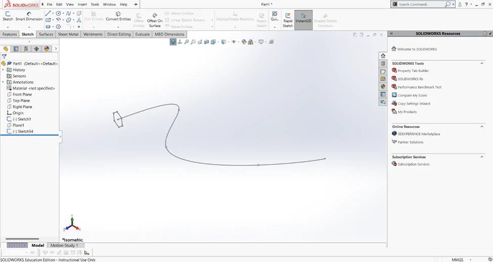 Sketch đường dẫn và Sketch biên dạng