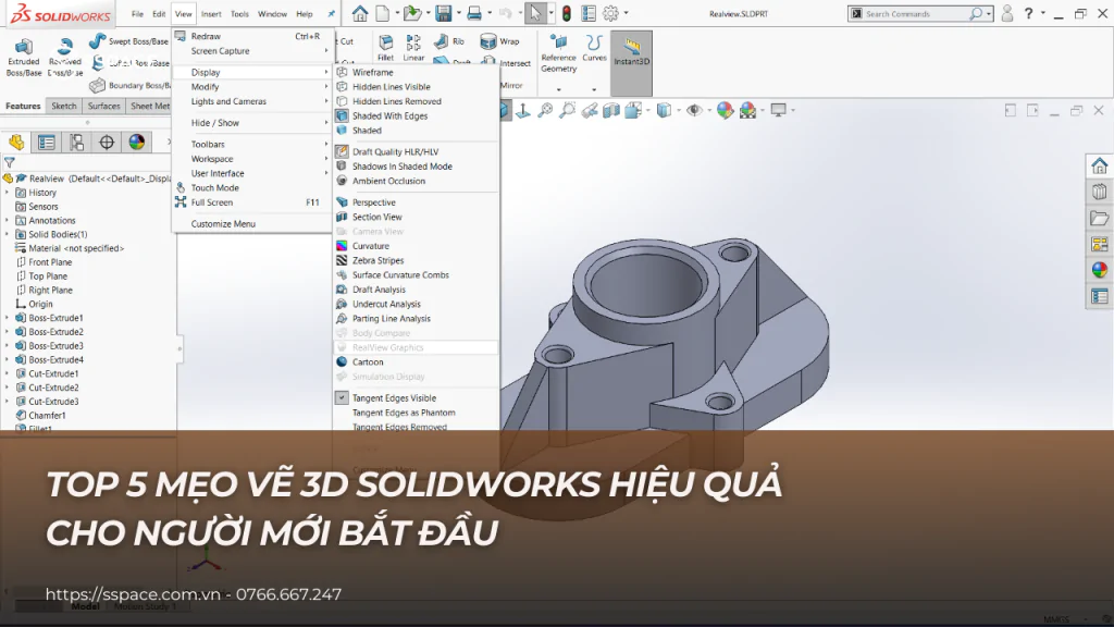 vẽ 3d solidworks
