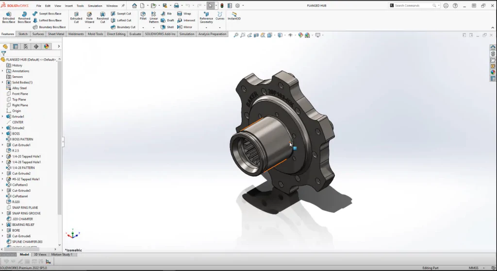 giao diện solidworks