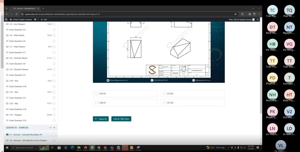 Học vẽ solidworks 3d