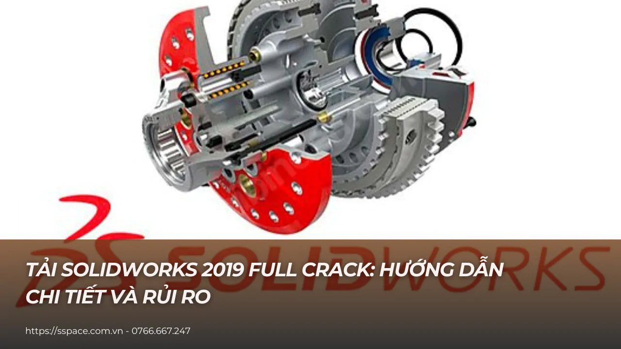 Giao diện SOLIDWORKS 2019 và cảnh báo về bộ cài không chính thức