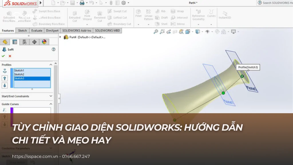 giao diện solidworks