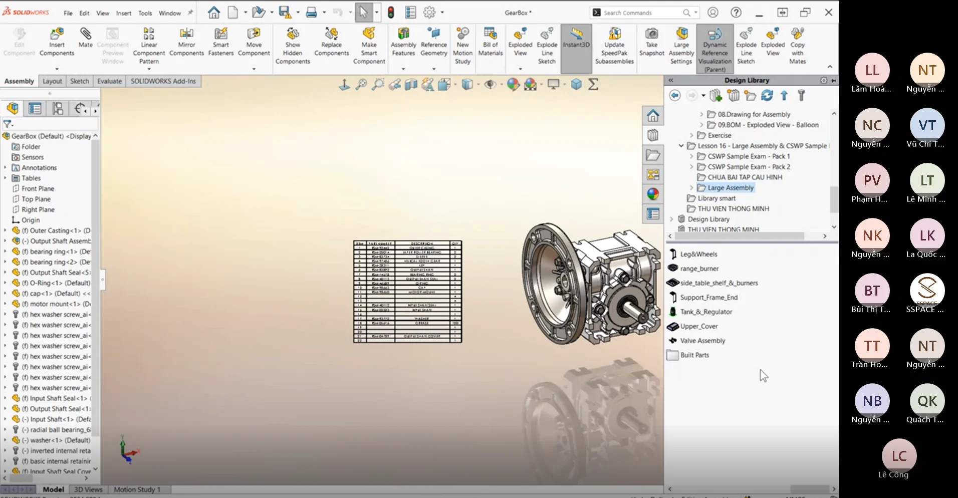 Giao diện SOLIDWORKS 2020 dùng trong lộ trình học hợp pháp