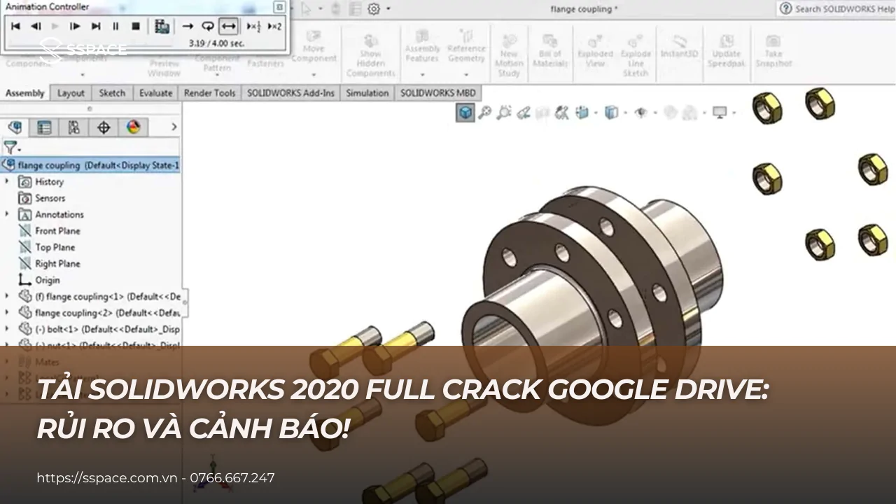 Kiểm tra file SOLIDWORKS 2020 được chia sẻ qua Google Drive