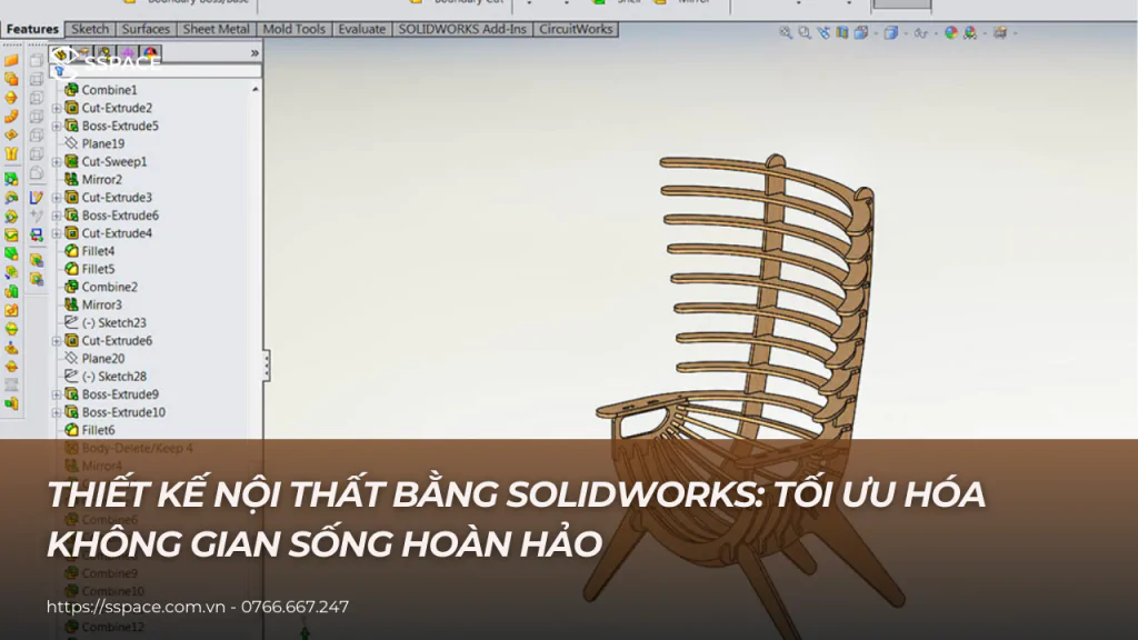 thiết kế nội thất bằng solidworks
