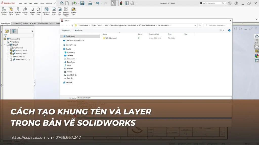 Cách tạo khung tên và layer trong bản vẽ SOLIDWORKS
